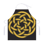 Gold Circle Celtic Knot Symbol Print Adjustable Apron