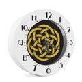 Gold Circle Celtic Knot Symbol Print Alarm Clock