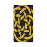 Gold Circle Celtic Knot Symbol Print Baby Crib Sheet