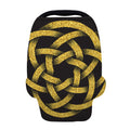 Gold Circle Celtic Knot Symbol Print Baby Seat Cover