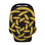 Gold Circle Celtic Knot Symbol Print Baby Seat Cover