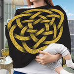 Gold Circle Celtic Knot Symbol Print Baby Seat Cover
