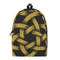 Gold Circle Celtic Knot Symbol Print School Backpack