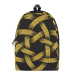 Gold Circle Celtic Knot Symbol Print Backpack