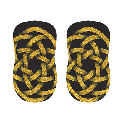 Gold Circle Celtic Knot Symbol Print Bar Stool Covers