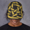 Gold Circle Celtic Knot Symbol Print Baseball Cap