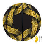 Gold Circle Celtic Knot Symbol Print Basketball