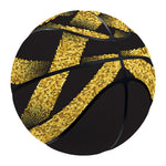 Gold Circle Celtic Knot Symbol Print Basketball