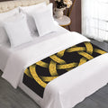Gold Circle Celtic Knot Symbol Print Bed Runner