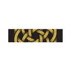 Gold Circle Celtic Knot Symbol Print Bed Runner