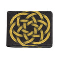 Gold Circle Celtic Knot Symbol Print Bifold Wallet