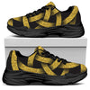 Gold Circle Celtic Knot Symbol Print Black Chunky Shoes