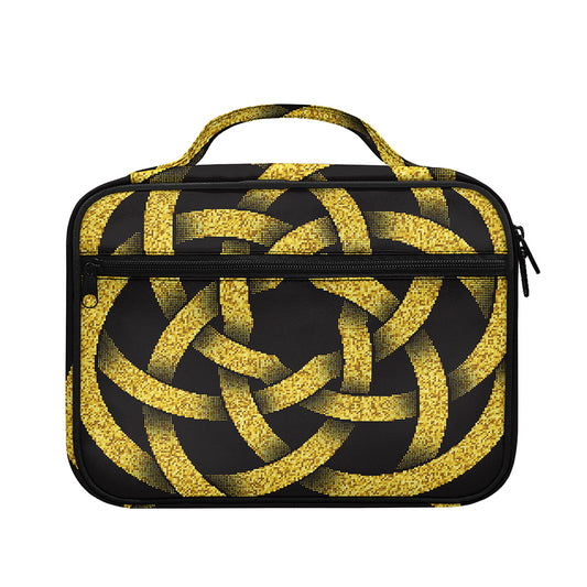 Gold Circle Celtic Knot Symbol Print Briefcase Bible Bag