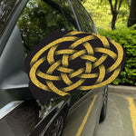 Gold Circle Celtic Knot Symbol Print Car Side Mirror Covers