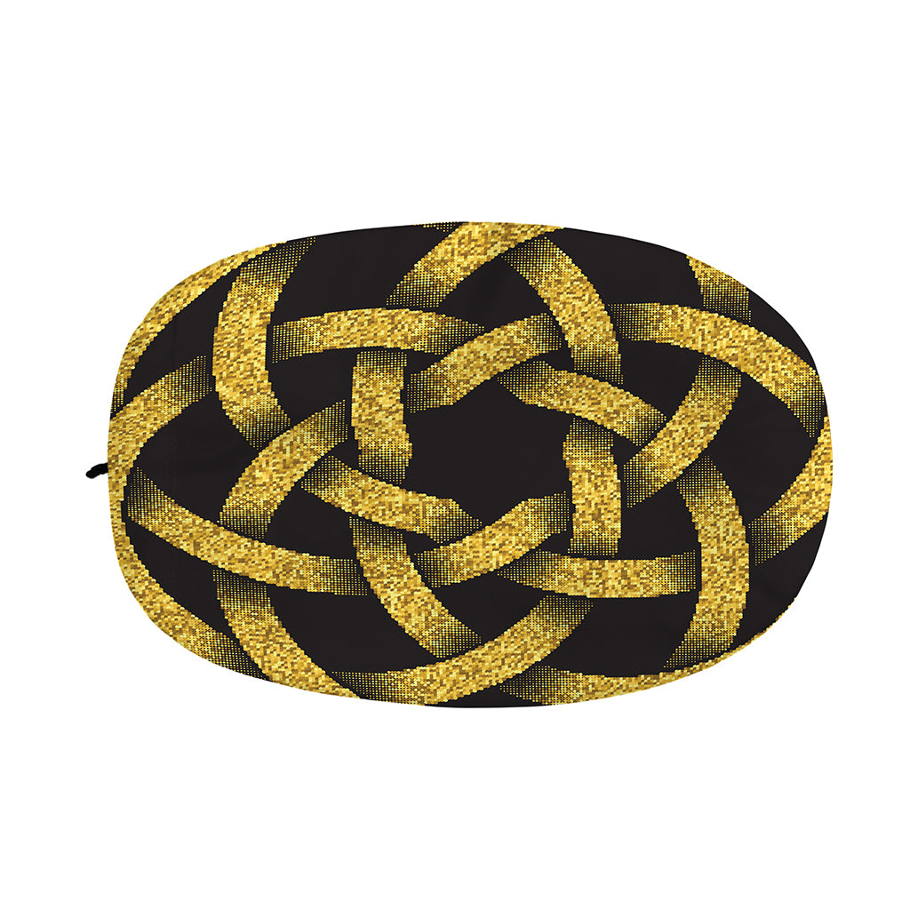 Gold Circle Celtic Knot Symbol Print Car Side Mirror Covers