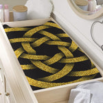 Gold Circle Celtic Knot Symbol Print Changing Pad Cover