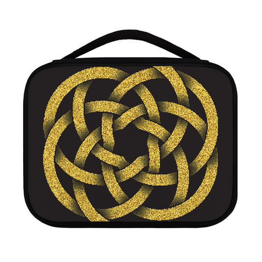 Gold Circle Celtic Knot Symbol Print Classic Bible Case