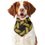 Gold Circle Celtic Knot Symbol Print Dog Bandana