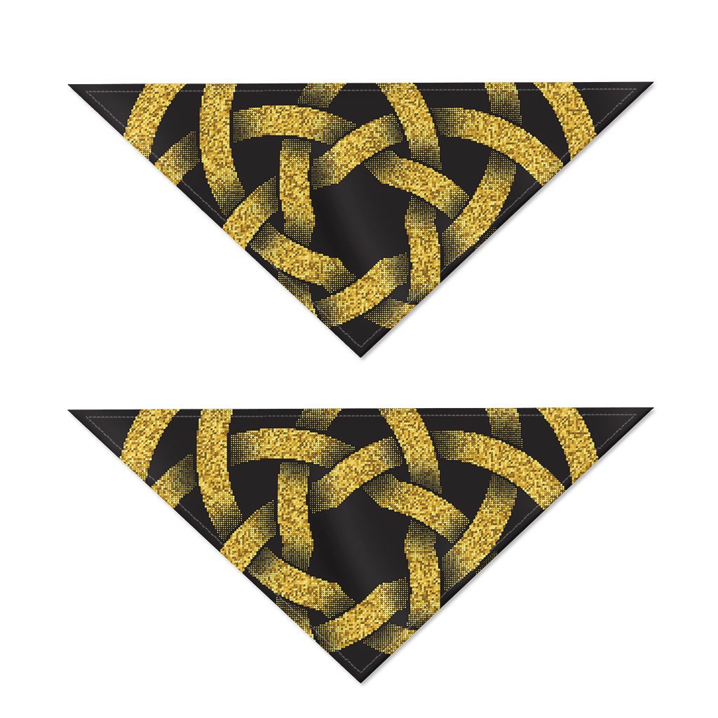 Gold Circle Celtic Knot Symbol Print Dog Bandana