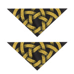 Gold Circle Celtic Knot Symbol Print Dog Bandana