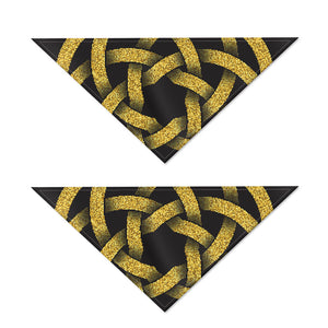 Gold Circle Celtic Knot Symbol Print Dog Bandana