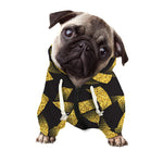 Gold Circle Celtic Knot Symbol Print Dog Zip Up Hoodie