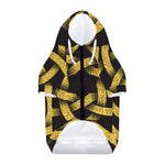 Gold Circle Celtic Knot Symbol Print Dog Zip Up Hoodie