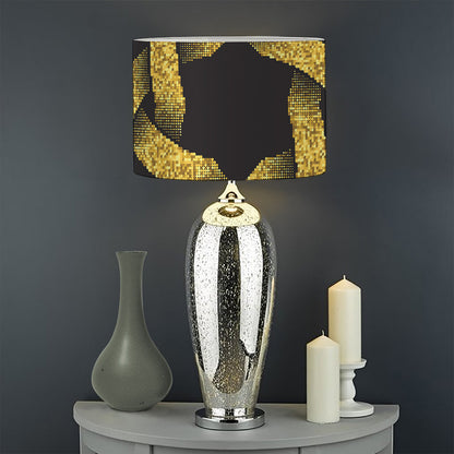 Gold Circle Celtic Knot Symbol Print Drum Lamp Shade