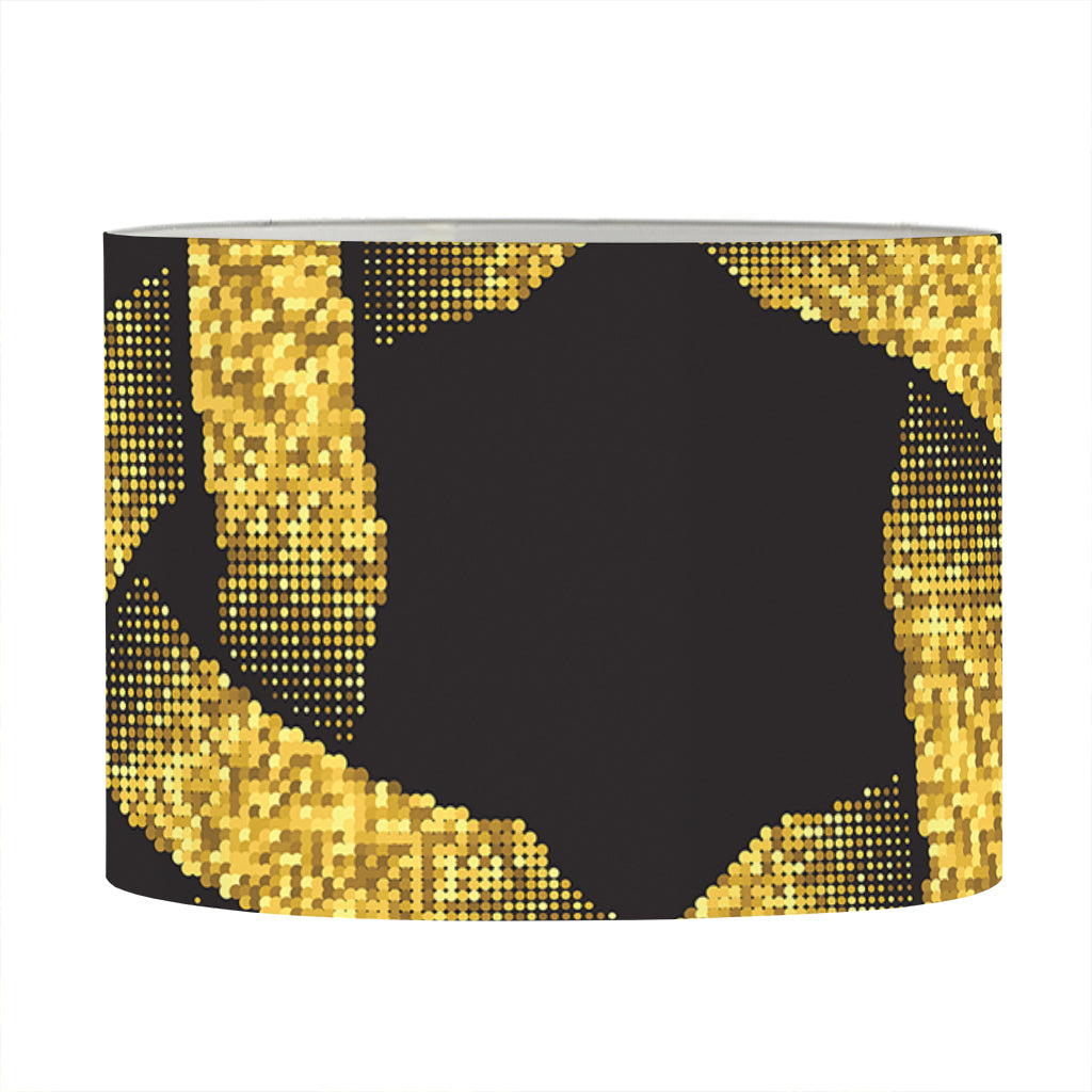 Gold Circle Celtic Knot Symbol Print Drum Lamp Shade