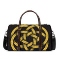 Gold Circle Celtic Knot Symbol Print Duffel Bag