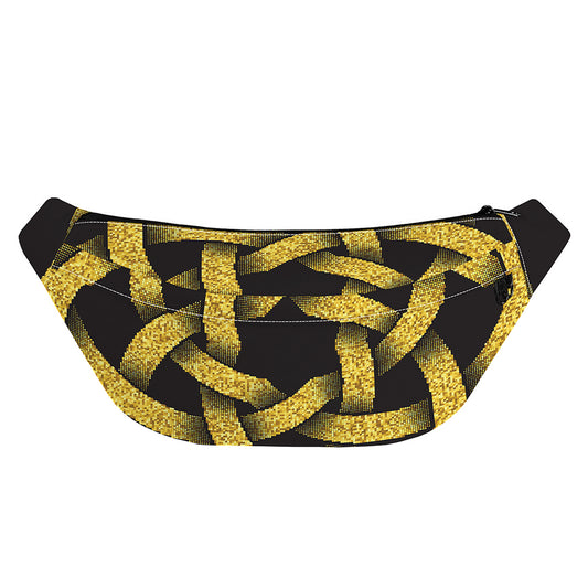 Gold Circle Celtic Knot Symbol Print Fanny Pack