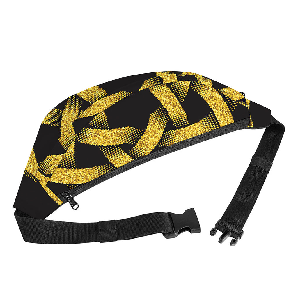 Gold Circle Celtic Knot Symbol Print Fanny Pack