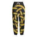 Gold Circle Celtic Knot Symbol Print Fleece Lined Knit Pants
