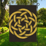 Gold Circle Celtic Knot Symbol Print Garden Flag