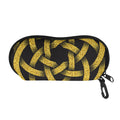 Gold Circle Celtic Knot Symbol Print Glasses Case