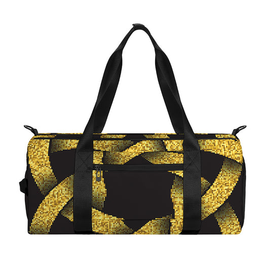 Gold Circle Celtic Knot Symbol Print Gym Bag