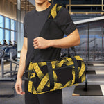 Gold Circle Celtic Knot Symbol Print Gym Bag