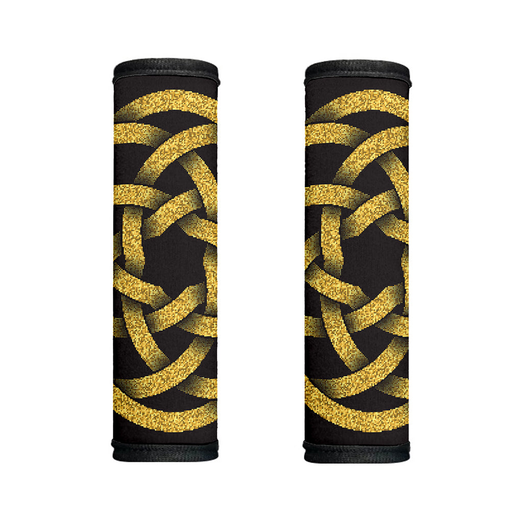 Gold Circle Celtic Knot Symbol Print Handle Covers
