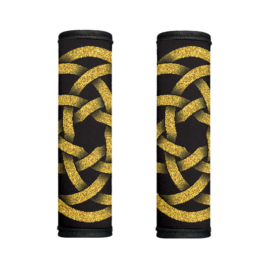 Gold Circle Celtic Knot Symbol Print Handle Covers