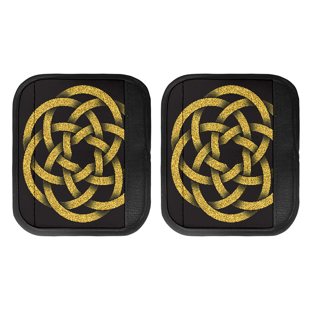 Gold Circle Celtic Knot Symbol Print Handle Covers