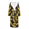 Gold Circle Celtic Knot Symbol Print Hooded Bathrobe