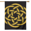 Gold Circle Celtic Knot Symbol Print House Flag