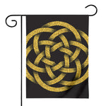 Gold Circle Celtic Knot Symbol Print House Flag