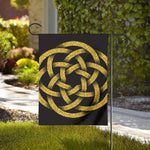 Gold Circle Celtic Knot Symbol Print House Flag