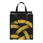 Gold Circle Celtic Knot Symbol Print Insulated Lunch Tote