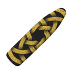 Gold Circle Celtic Knot Symbol Print Ironing Board Cover