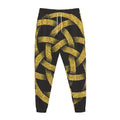 Gold Circle Celtic Knot Symbol Print Jogger Pants