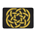 Gold Circle Celtic Knot Symbol Print Kitchen Mat