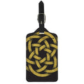 Gold Circle Celtic Knot Symbol Print Luggage Tag