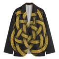 Gold Circle Celtic Knot Symbol Print Men's Blazer